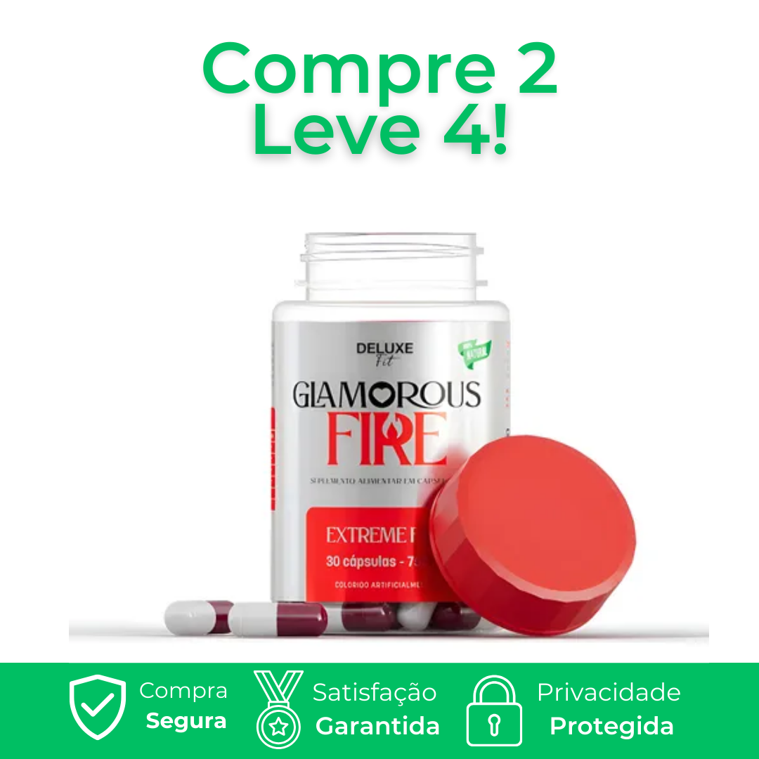 Glamorous Fire 30 Cápsulas - Produto Natural + Frete Grátis