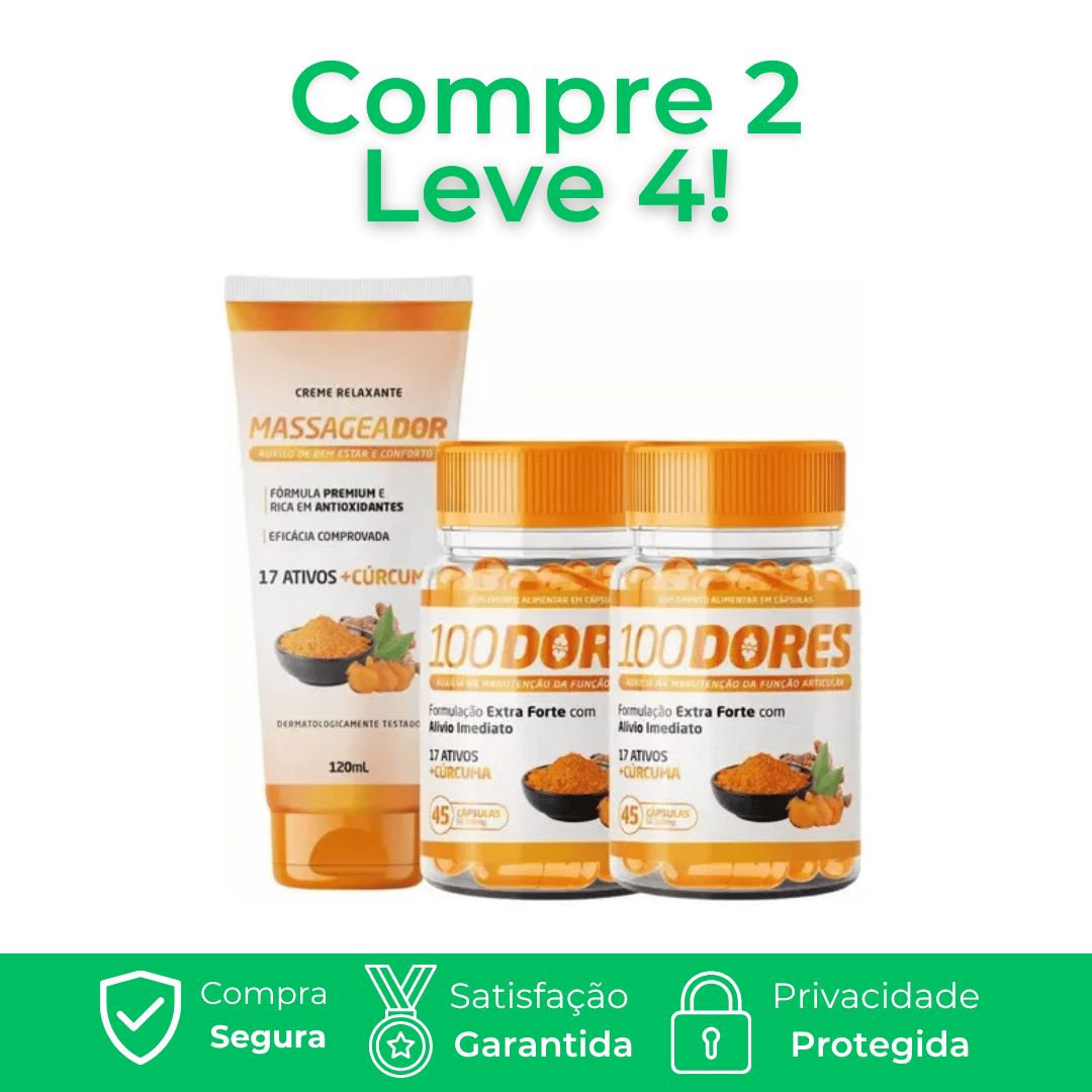 100 Dores – Para Dores Articulares e Mobilidade + Pomada Brinde