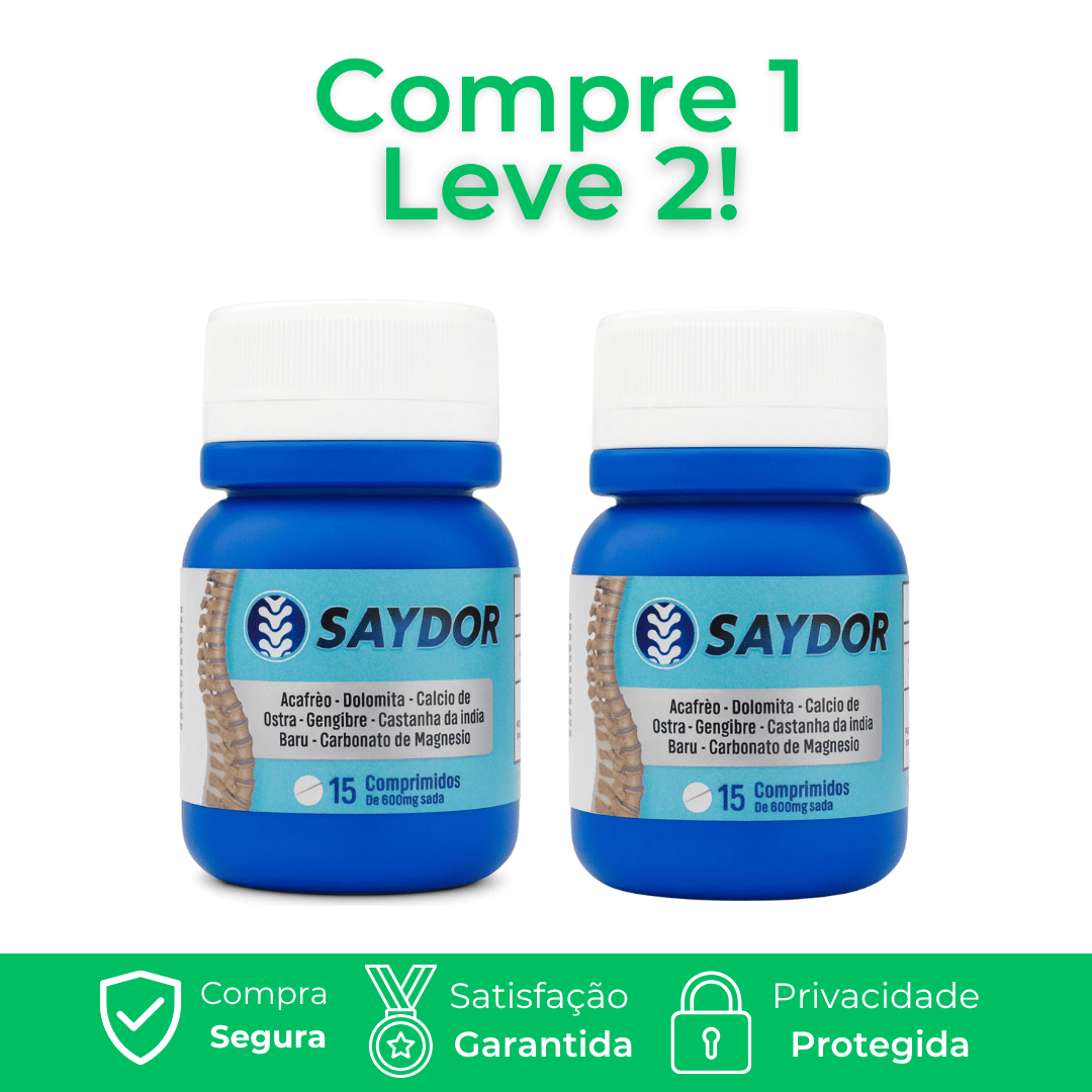 Saydor - Suplemento Natural em Cápsulas Para Dores Articulares e Mobilidade