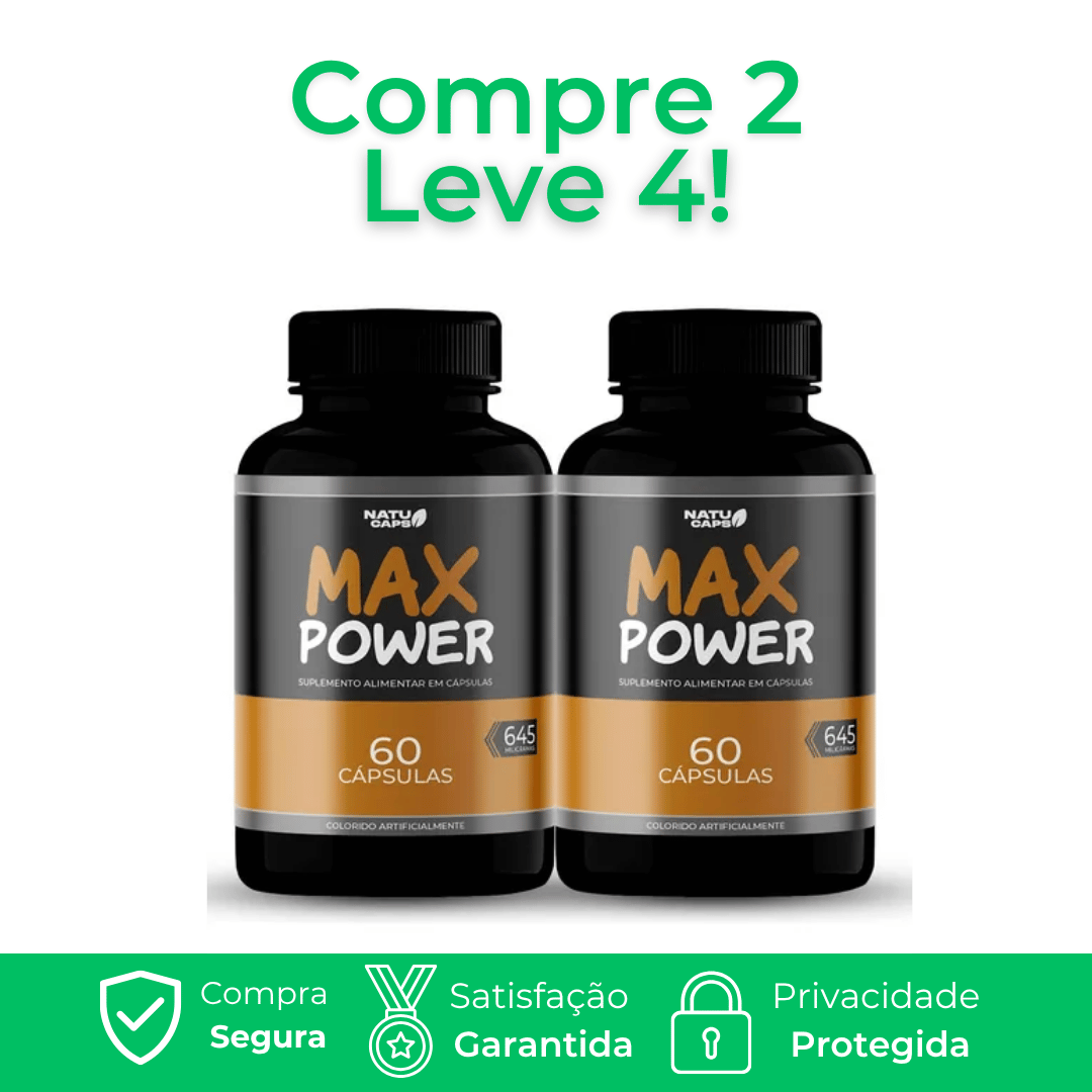 Max Power Original - Mais Disposição, Foco e Recuperação para Seu Dia