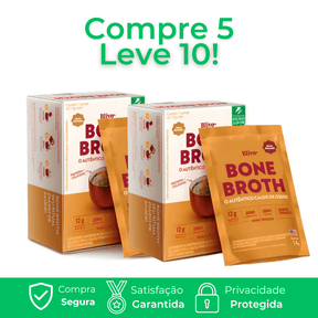 Bone Broth 7 Sachês 84g - Caldo Para Dores Articulares, Mobilidade e Rejuvenescimento
